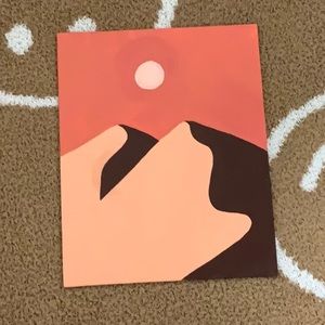 Handmade Desert Landscape Painting Decor